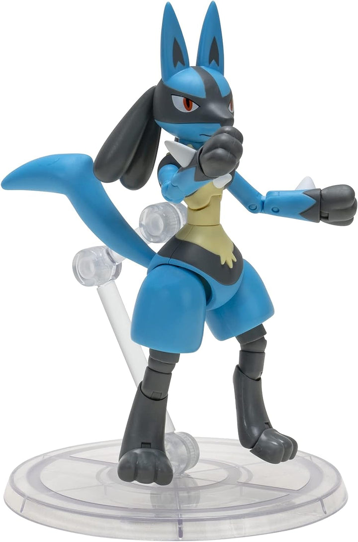 Pokémon 6" Select Super-Articulated Lucario Figure mit 15 Artikulationspunkten