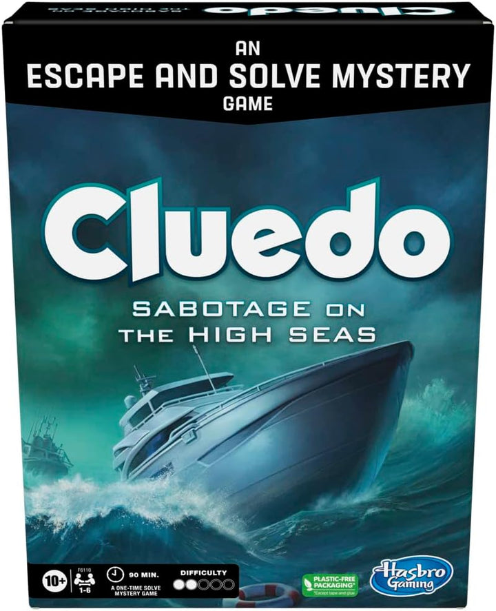 Cluedo Sabotage auf hoher See, Escape Room, Kooperative Familie, Mystery Games