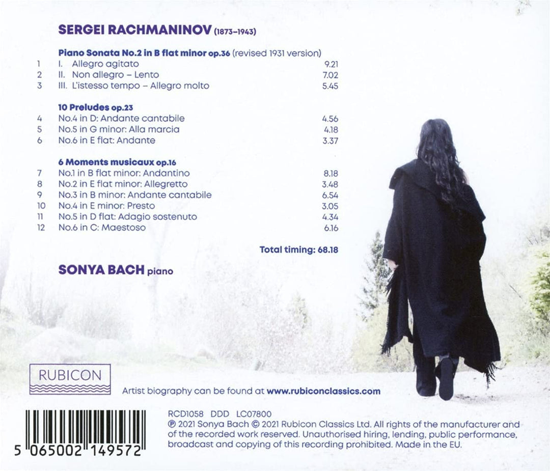 Sonya Bach: Rachmaninow: Klaviersonate Nr. 2/Präludien, Op. 23, Nr. 4, 5 &amp; 6/ Moments... [Audio CD]