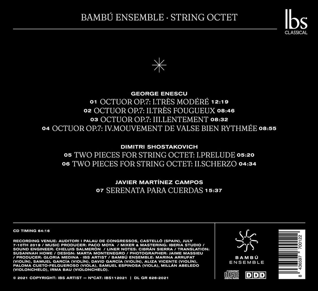 Streichoktett [Bamb Ensemble] [Ibs Classical: IBS112021] [Audio CD]