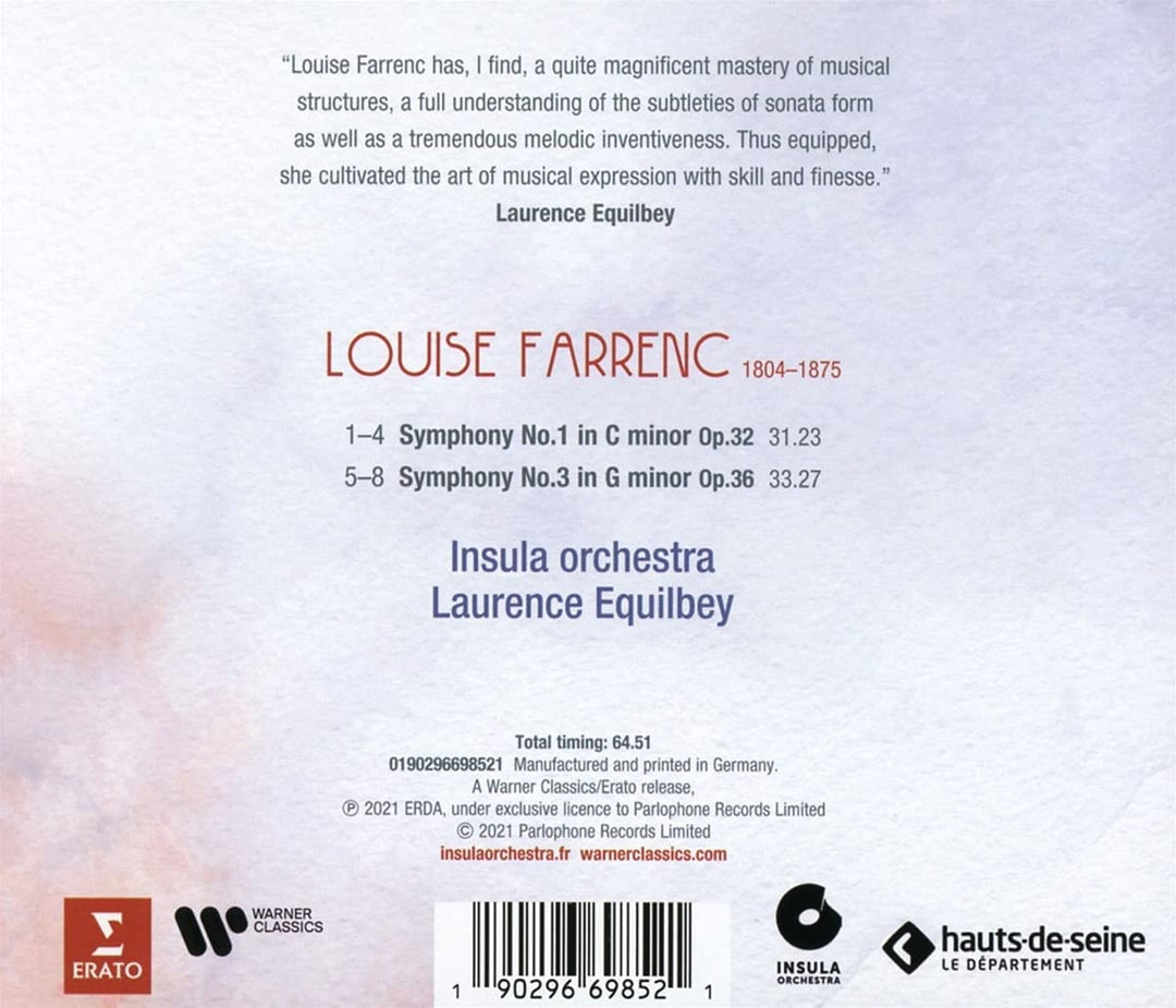 Laurence Equilbey - Louise Farrenc: Sinfonien Nr. 1 und 3 [Audio-CD]