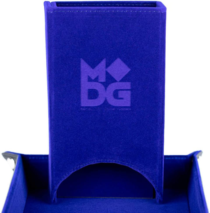 Metallic Dice Games Fold Up Dice Tower: Blue