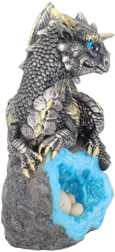 Nemesis Now U2050F6 Nest Guardian Figurine 14cm Blue, Resin, One Size