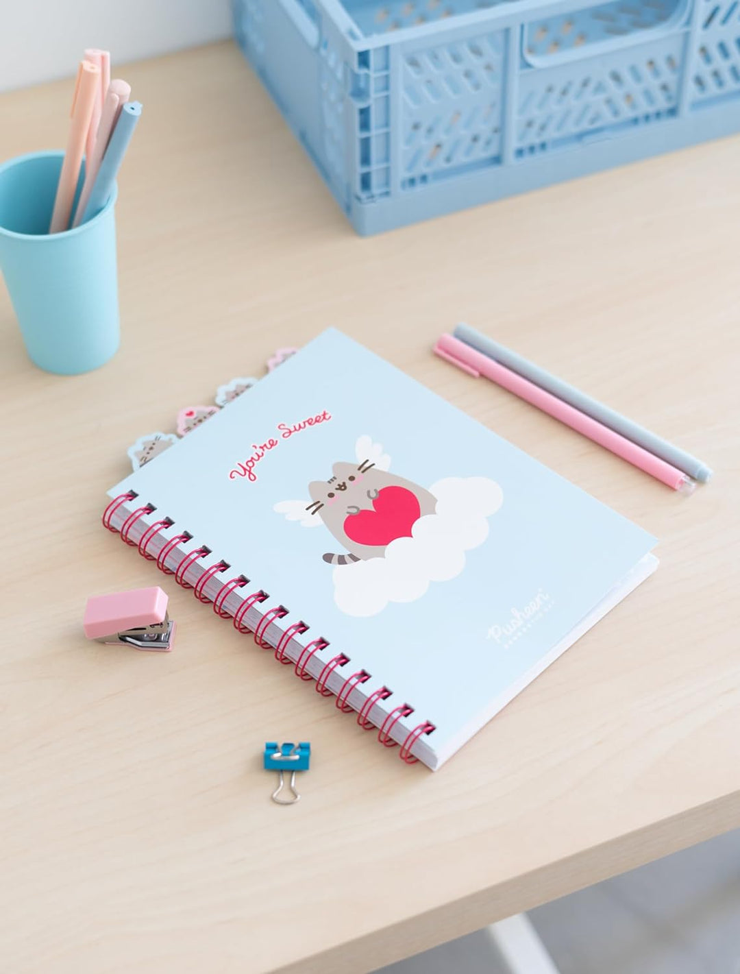 Grupo Erik Pusheen A5 Project Notebook with 4 Dividers | Notebooks A5 | Project Planner