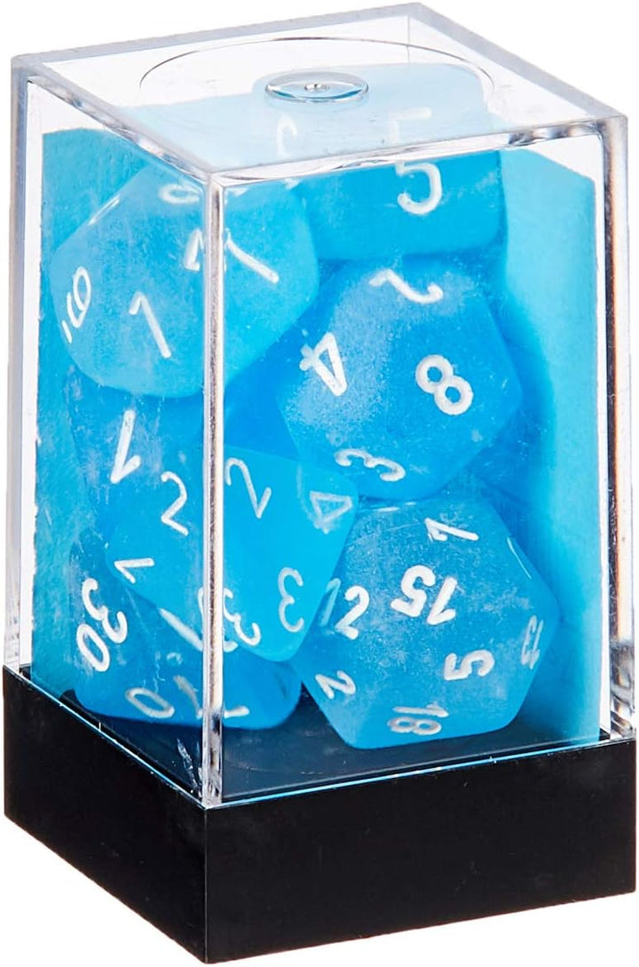 Chessex 27416 Würfel-Matt: 7-teiliges karibisches blaues Set, mehrfarbig