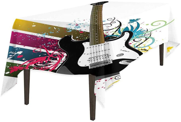 kangkaishi Grunge,Table Cloths,Colorful Graffiti Inspired Pattern Cool Crazy Fun
