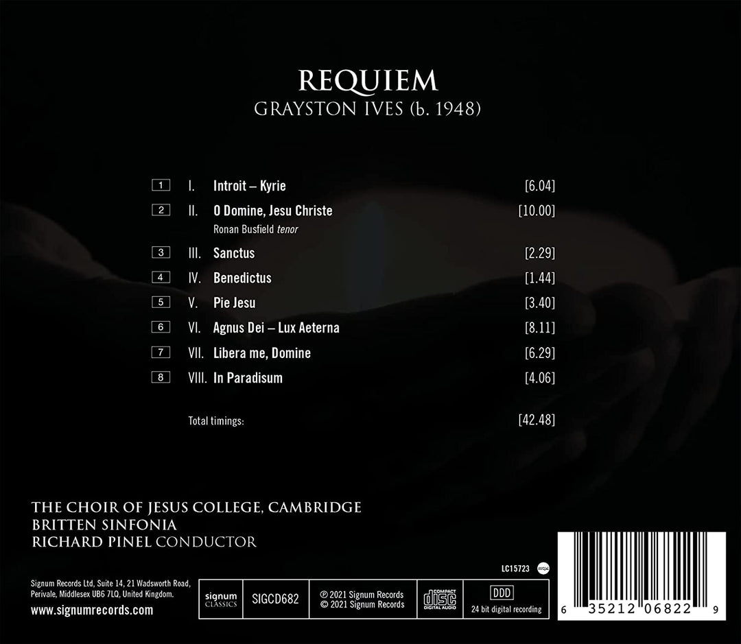 Chor des Jesus College - Grayston Ives: Requiem [Audio-CD]