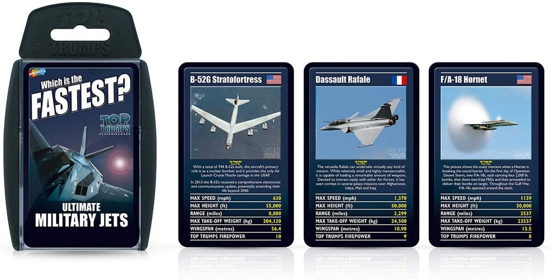 Ultimatives Militärjets-Top-Trumps-Kartenspiel