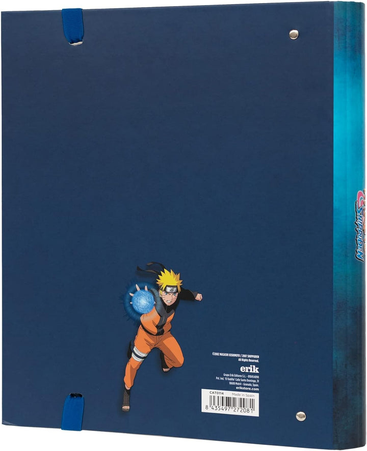 Grupo Erik Naruto 4 Ring Binder - Premium A4 Folders Ring Binder - 4 Ring Binder A4