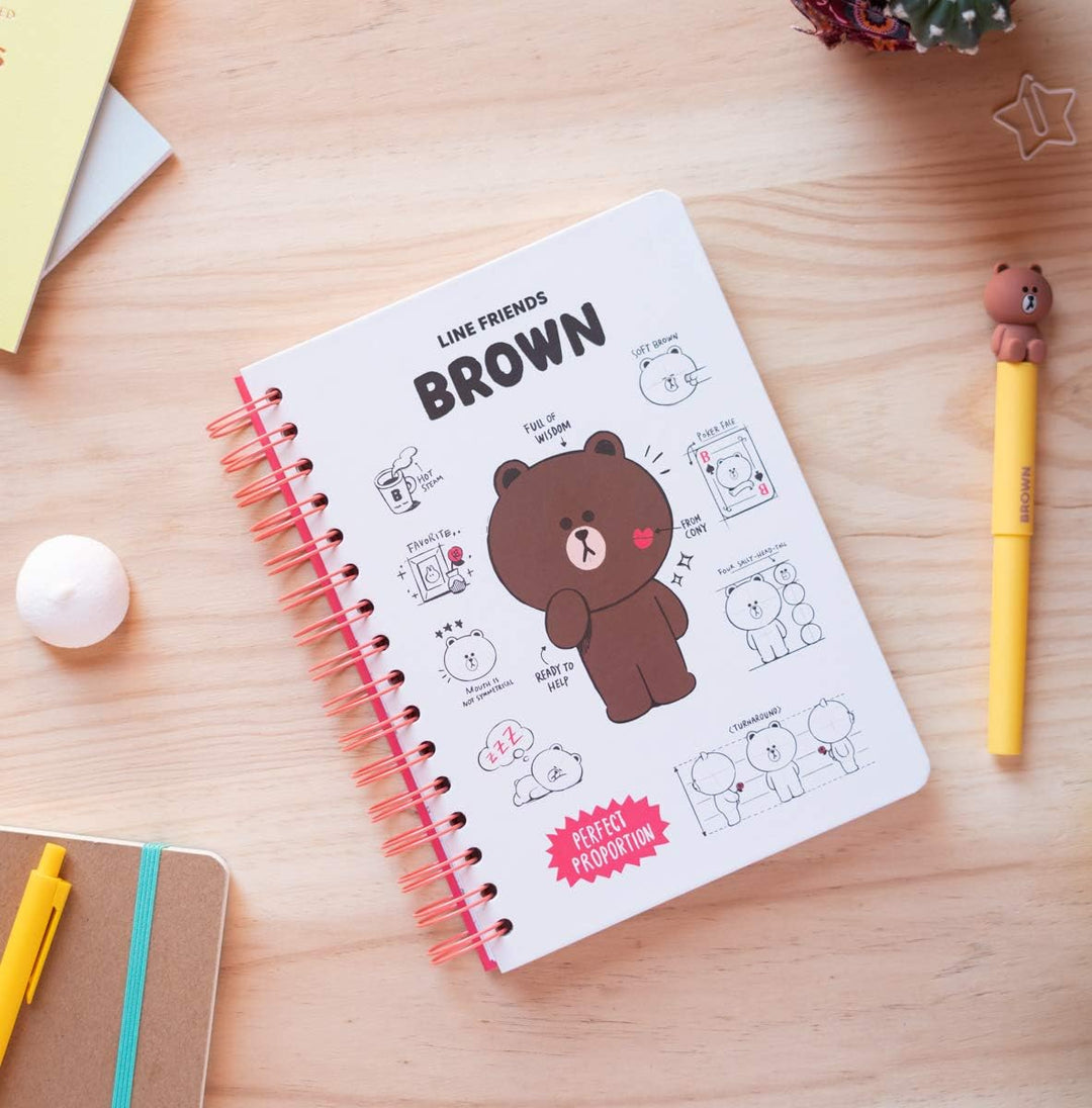 Grupo Erik Line Friends A5 Notebook | Bullet Journal | Notebooks A5 | Notepads A5