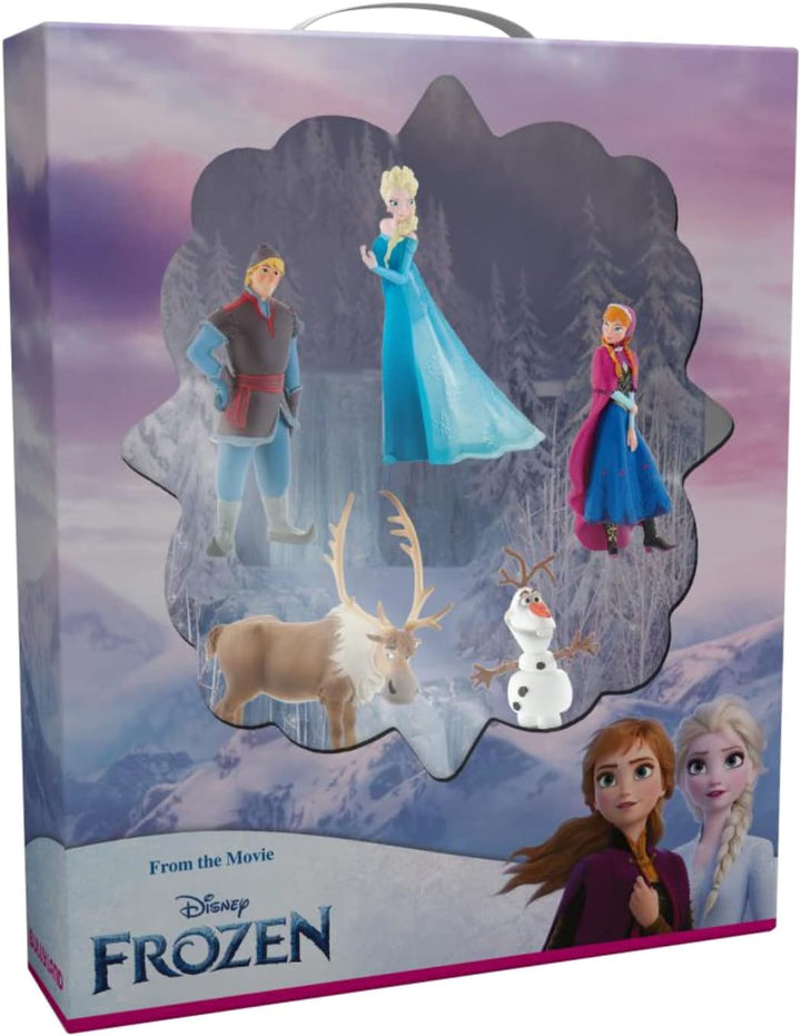 Bullyland 13413 Princess Elsa, Anna, Kristoff, Sven and Olaf Toy Figure Set from Walt Disney Frozen