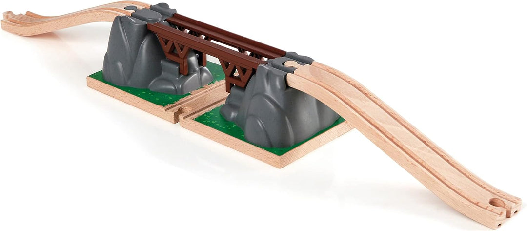 Zusammenklappbare Eisenbahnbrücke von BRIO World für Kinder ab 3 Jahren – kompatibel mit allen BRIO-Eisenbahnsets und Zubehör