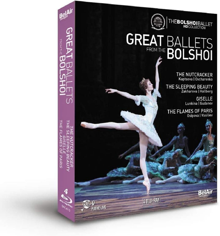 Große Ballette aus dem Bolschoi (Der Nussknacker, Dornröschen, Giselle, Die Flammen von Paris) [Blu-ray]