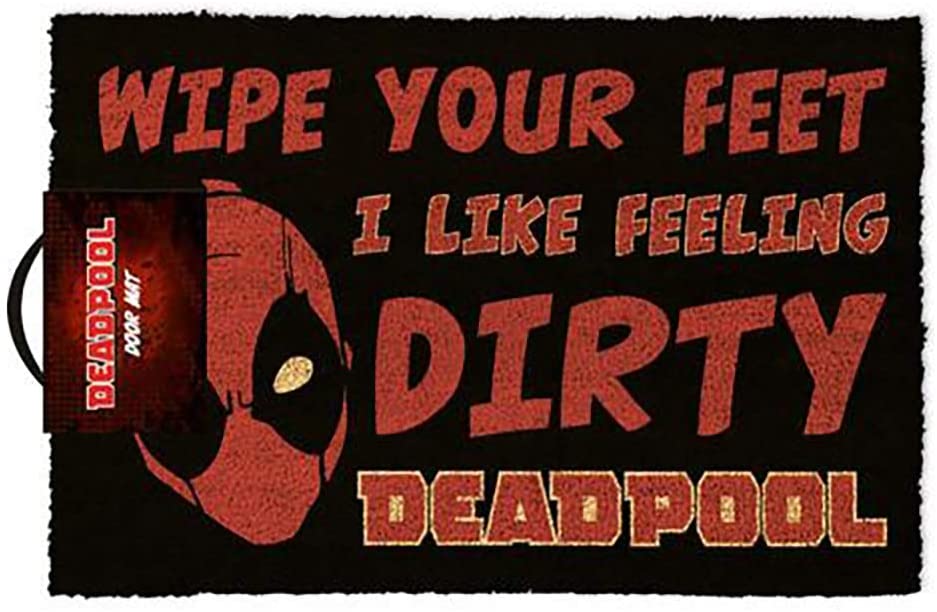 Deadpool Marvel Wipe Your Feet Door Mat 40 x 60 x 1.3cm