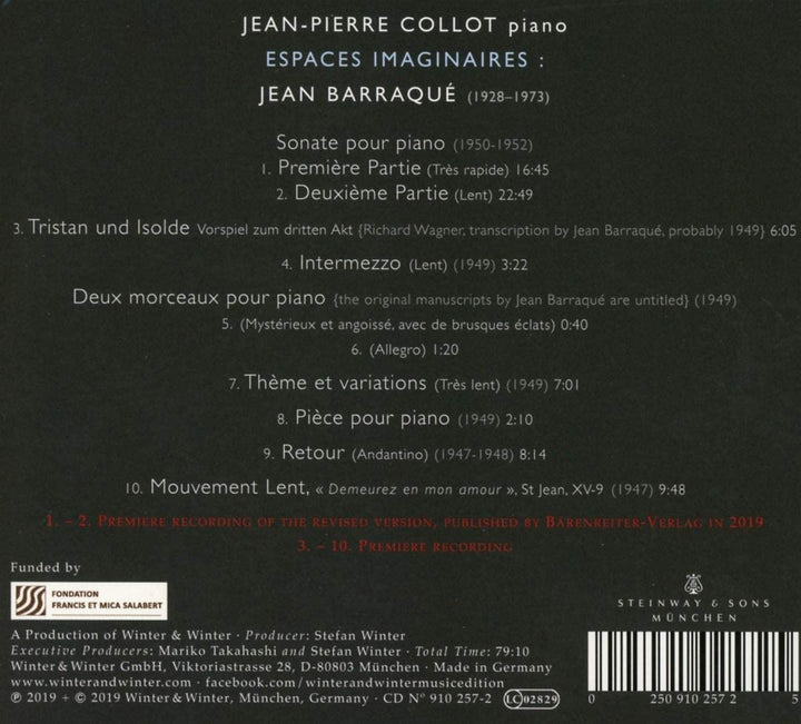 Collot: Espaces Imaginaires [Jean-Pierre Collot] [Winter &amp; Winter: 9102572] [Audio CD]