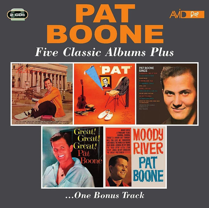 Fünf klassische Alben Plus (Pat Boone / Pat / Pat Boone Sings / Great!, Great!, Great! / Moody River) [Audio-CD]