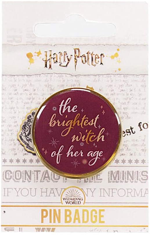 Genuine Harry Potter Hermione Granger The Brightest Witch Pin Badge