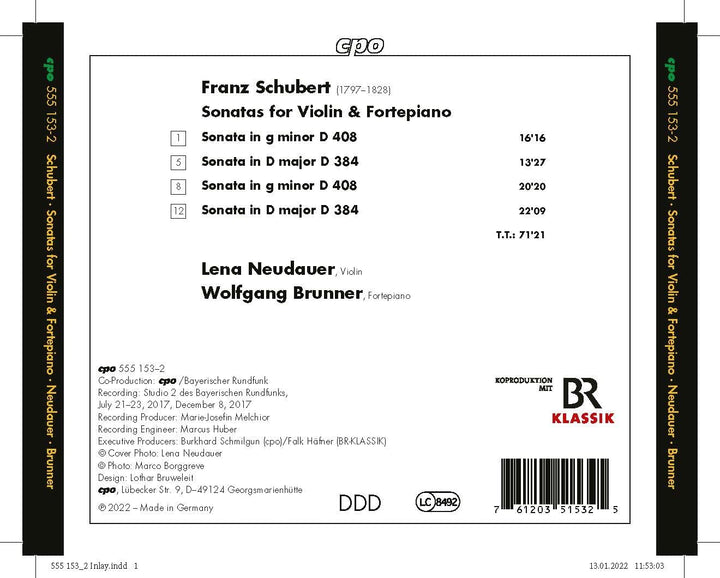 Lena Neudauer - Schubert: Sämtliche Sonaten für Violine und Fortepiano [Lena Neudauer; Wolfgang Brun [Audio-CD]