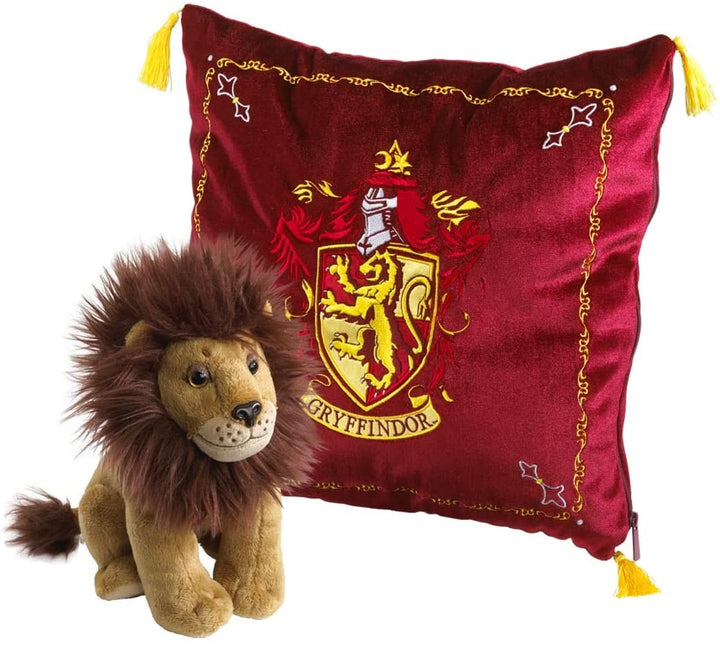 The Noble Collection Gryffindor House Maskottchen Plüsch &amp; Kissen Offiziell lizenzierte 13 Zoll (34 cm) Harry Potter Spielzeugpuppen Gryffindor Löwe Maskottchen Plüsch – Für Kinder und Erwachsene