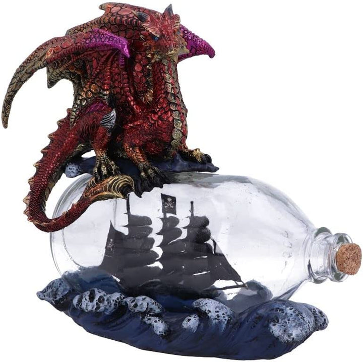 Nemesis Now The Voyage Dragon Flaschenfigur, Rot, 21,5 cm (U6006V2)