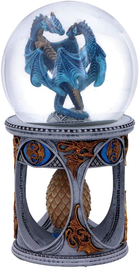 Nemesis Now Anne Stoke Dragon Heart Schneekugelstreuer, Polyresin, Gold, 18,5 cm