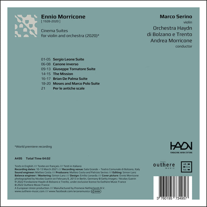 Morricone: Kinosuiten für Violine und Orchester [Audio-CD]