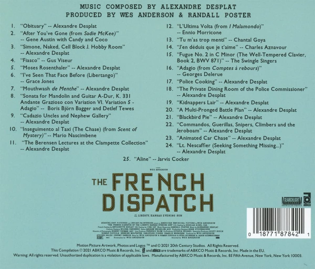 The French Dispatch [Audio-CD]