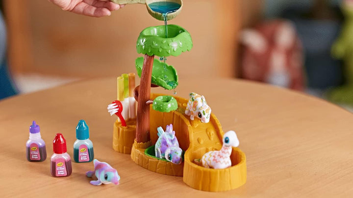 CRAYOLA Washimals Pets - Dinosaur Waterfall Playset | Includes Washable Marker Pens & Inks