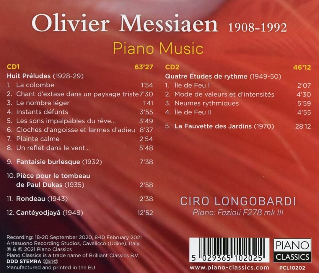 Messiaen: Klaviermusik [Audio-CD]