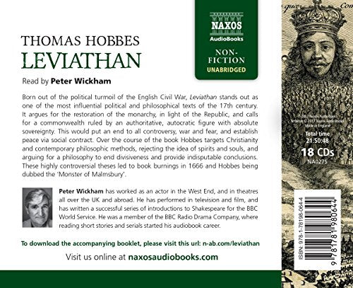 Hobbes: Leviathan [Peter Wickham] [Naxos Audiobooks: NA0275] – [Audio CD]