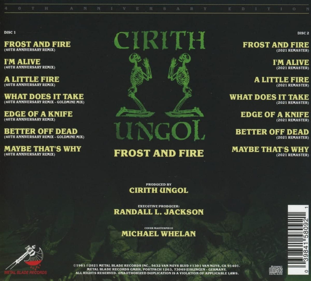 Cirith Ungol – Frost &amp; Fire (40th Anniversary Edition) [Audio-CD]