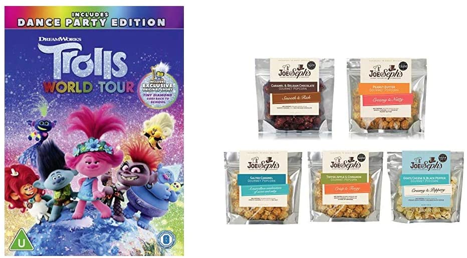 Trolls World Tour [2020] mit Joe &amp; Seph's Peanut Butter Popcorn Snack Pac [DVD]