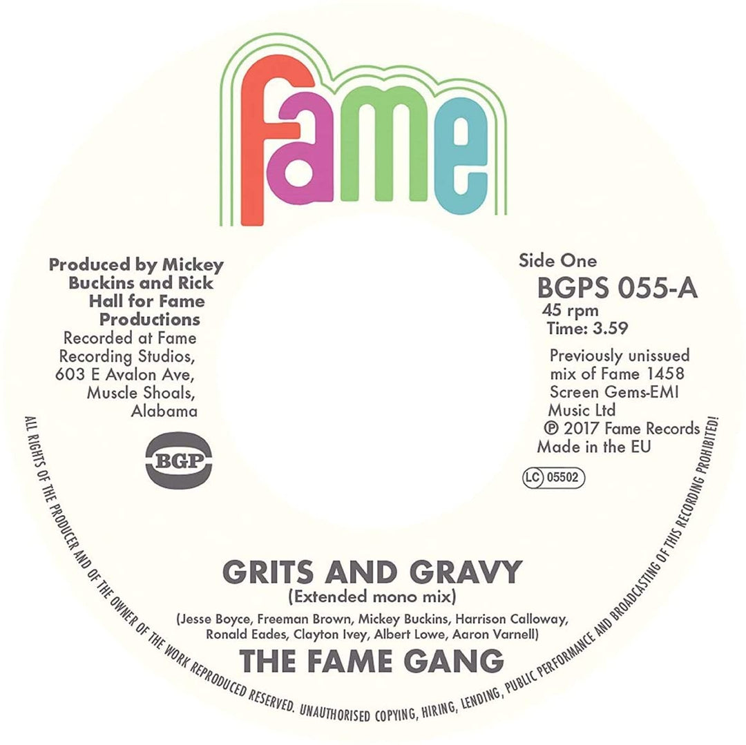 The Fame Gang – Grits &amp; Gravy (Volllänge Mono) / Crime Don't Pay [7" [Vinyl]