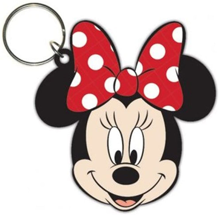 Disney Junior RK38321C Minnie Mouse-Head Rubber Keychain, Multicoloured, 60 x 80