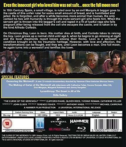 Curse of the Werewolf Region B – Horror [Blu-ray]