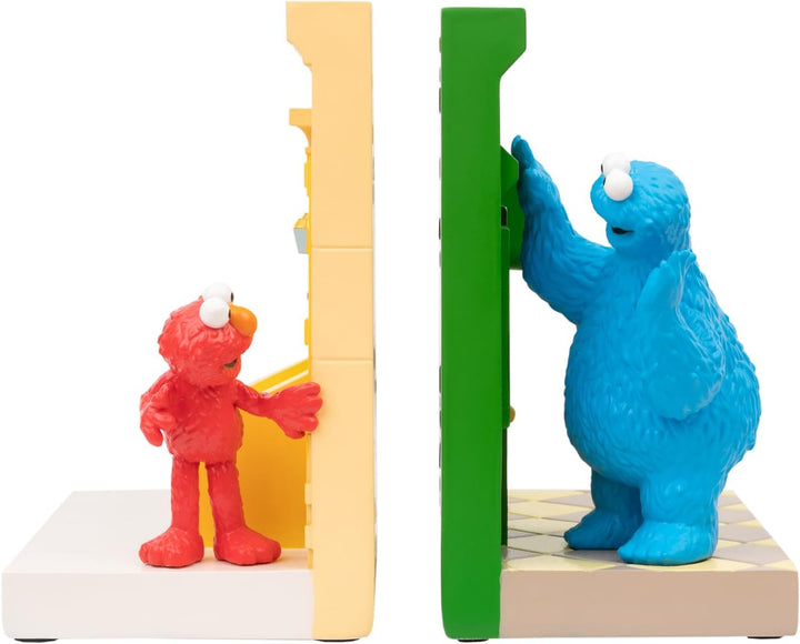 Grupo Erik Sesame Street Bookends | 6.5 x 5.9 x 3.4 inches - Bookends For Shelves | Kids Room