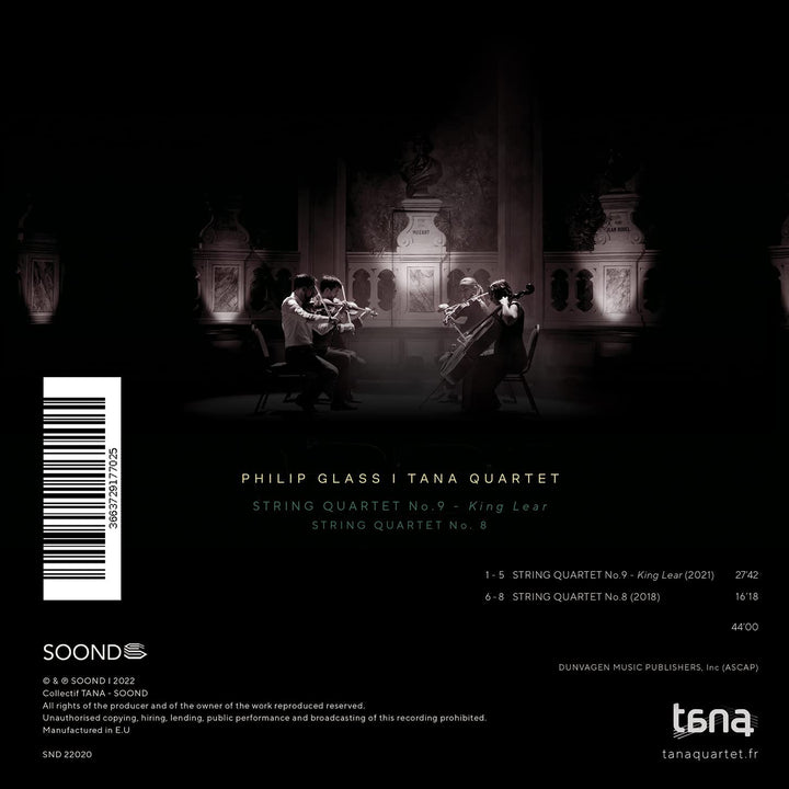 Tana Quartet - Philip Glass: Streichquartett Nr. 9 „King Lear“ &amp; Streichquartett Nr. 8 [DVD]