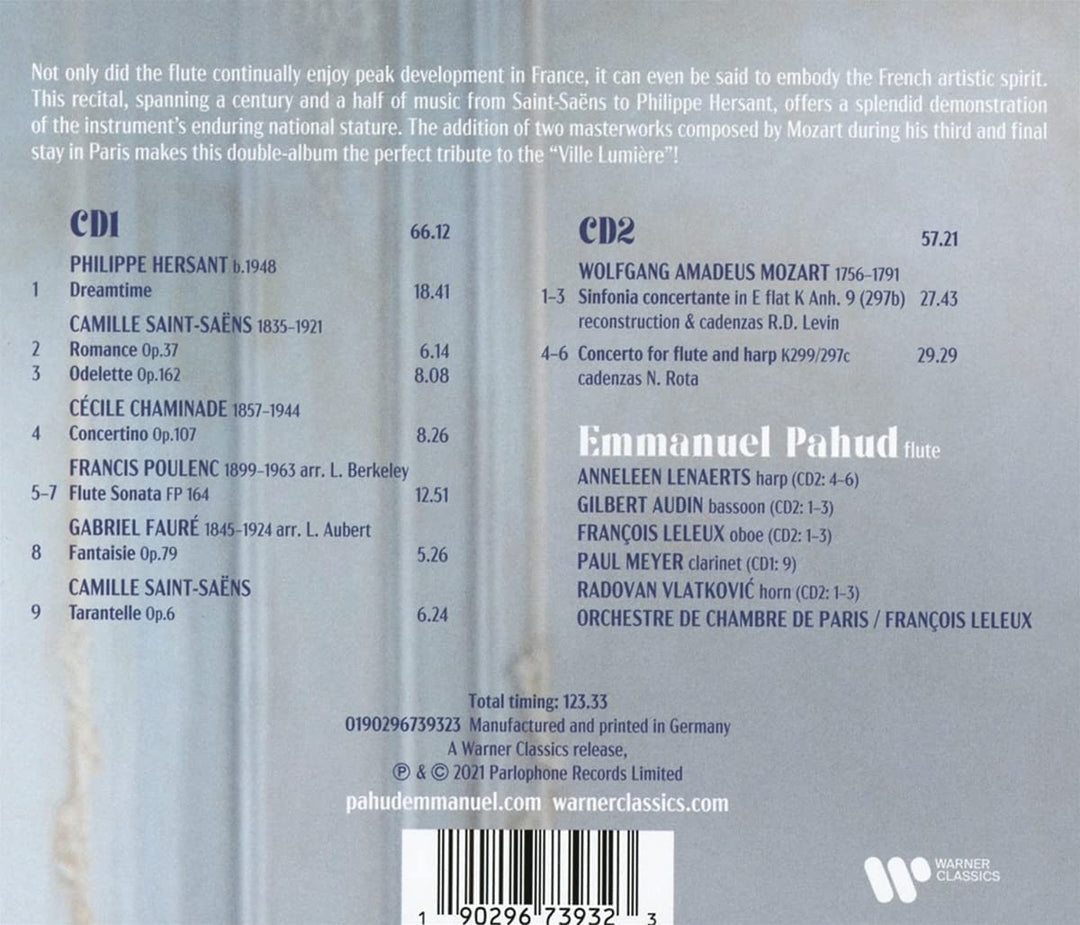 Emmanuel Pahud – Mozart &amp; Flöte in Paris [Audio-CD]