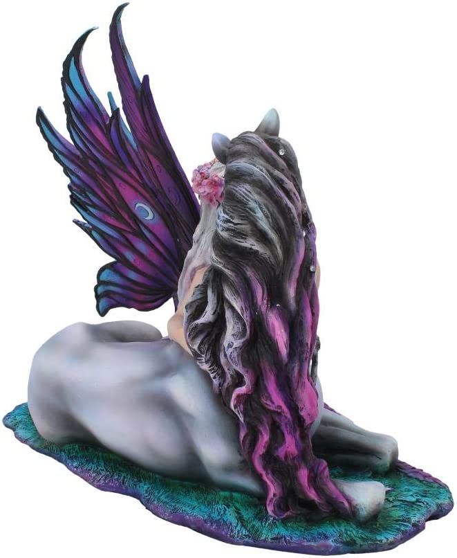 Nemesis Now Evania Feen-Einhorn-Figur, 40 cm, Lila, Kunstharz