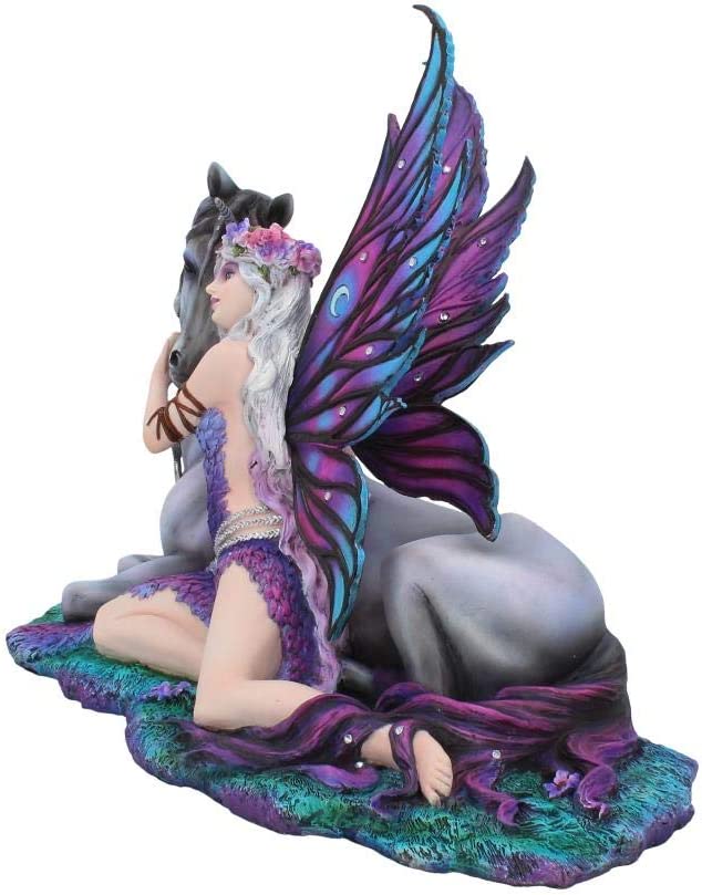 Nemesis Now Evania Feen-Einhorn-Figur, 40 cm, Lila, Kunstharz