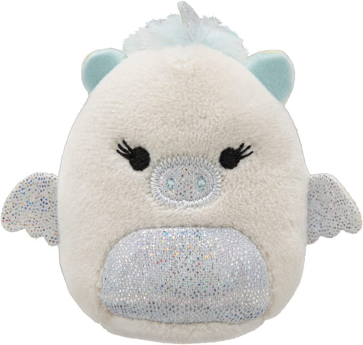 Squishville von Squishmallows SQM0327 Sparkle Squad Vier 2-Zoll-Plüschtiere für Kinder