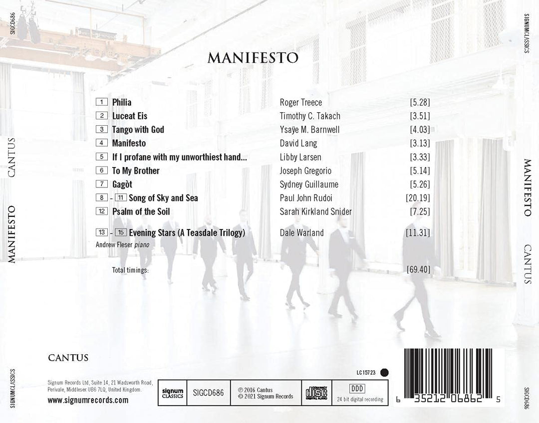 Cantus: Manifest [Audio-CD]