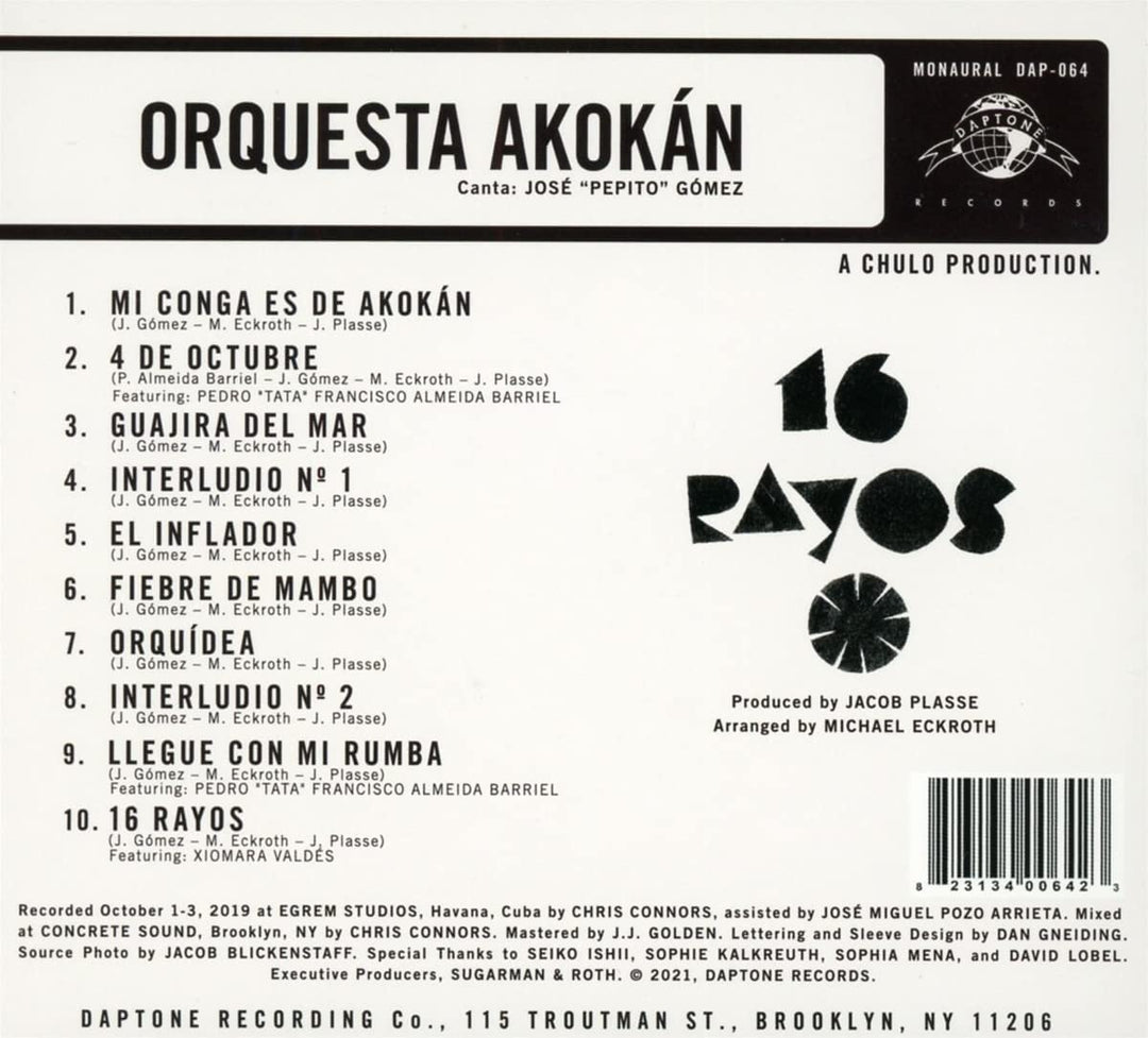 Orquesta Akokan – 16 Rayos [Audio-CD]