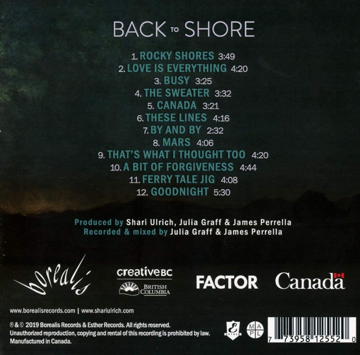 Shari Ulrich – Back To Shore [Audio CD]