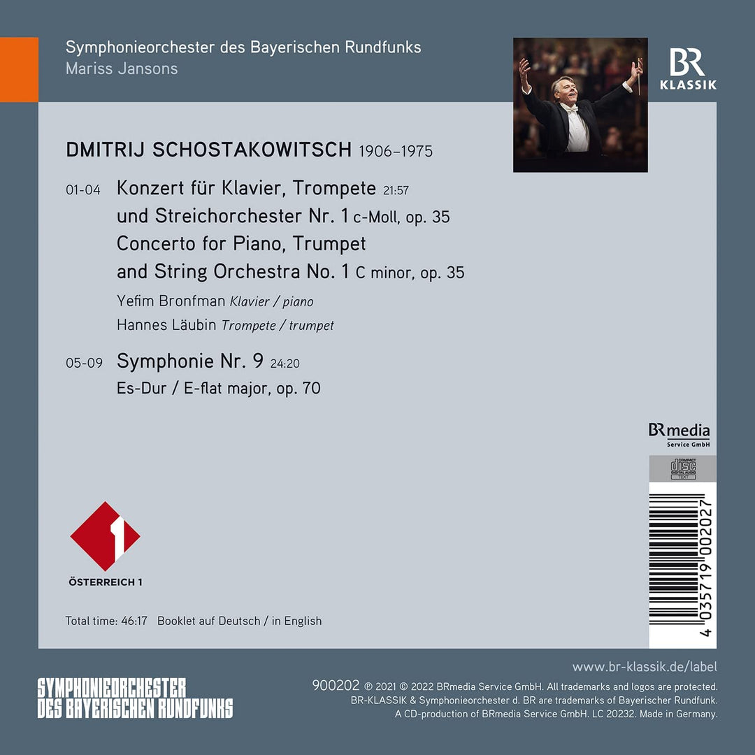 Schostakowitsch: Konzert für Klavier [Yefim Bronfman; Hannes Laubin; Symphonieorches [Audio CD]