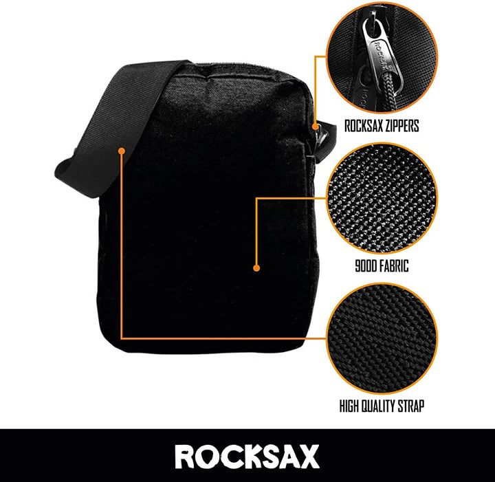 Rocksax Crossbody Bag Black Sabbath Never Day Die Messenger Bag 21cm x 16cm x 5.