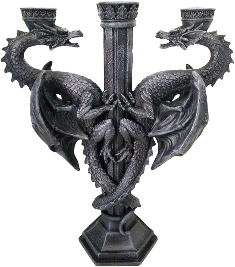Nemesis Now Dragon's Altar Candle Holder 33cm Black