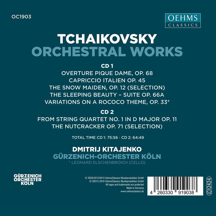 Gürzenich-Orchester Köln – Kitajenko dirigiert Tschaikowski-Orchesterwerke [Verschiedene] [Oehms Classics: OC1903] [Audio-CD]