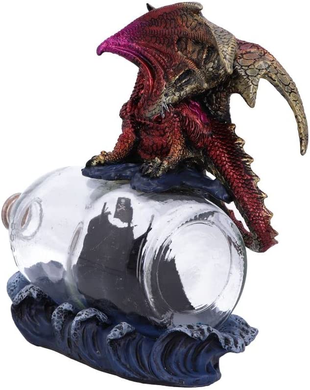 Nemesis Now The Voyage Dragon Flaschenfigur, Rot, 21,5 cm (U6006V2)