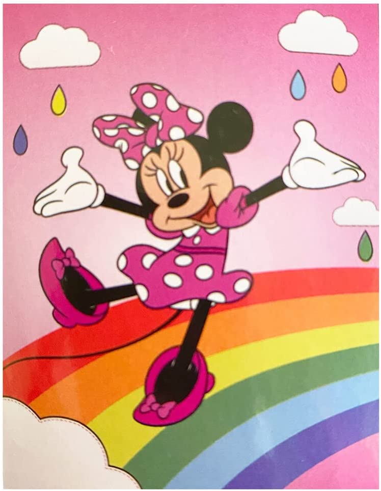 Minnie Mouse Fleecedecke Regenbogen 140 x 100 cm